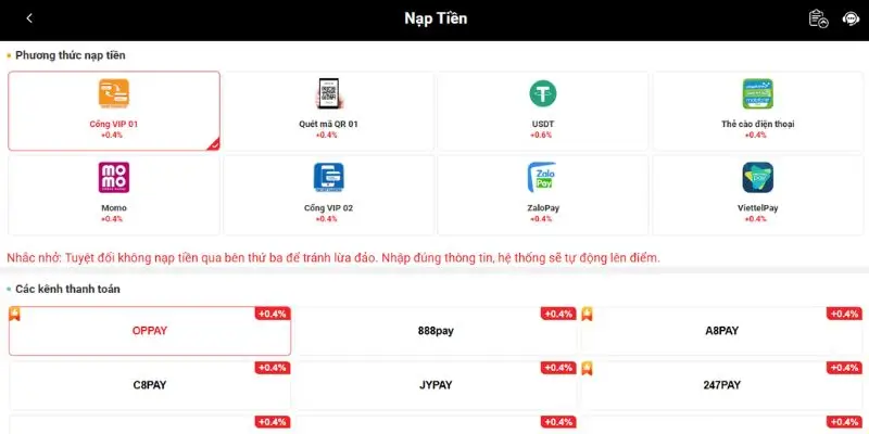 Thắc mắc của người dùng về nạp tiền vào nhà cái 